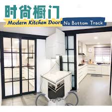 Glass doors let the light shine into your space, illuminating your space, ceramics, and dishware displays. Pre Order Only Sliding Door Kitchen Door Hanging Door Sliding Glass Door Pintu Gelangsar Pintu Gelongsor Toilet Door Shopee Malaysia
