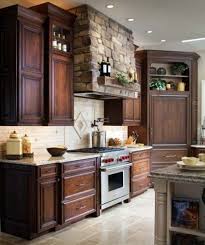Dark Cabinets Stone Range Hood This Is So Going In My Kitchen When We Redo It The Hood Vent That Is And It Will Mirror Th Eclectic Kitchen Home Home Kitchens