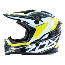 Zox 88 33183 Rush Pulse Junior Medium Yellow Off Road Helmet