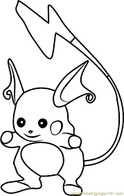 By coloring, kids can pour out what is in their minds by their imagination. Raichu Pokemon Go Coloring Page For Kids Free Pokemon Go Printable Coloring Pages Online For Kids Coloringpages101 Com Coloring Pages For Kids