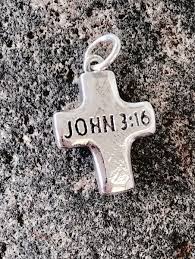Retired James Avery John 3:16 Cross Pendant NEAT Piece, Unisex Sterling  Silver
