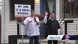 Dad and his son (526k). Mass Father S Unique Way To Support Son S Barber Shop Amid Covid 19 Pandemic