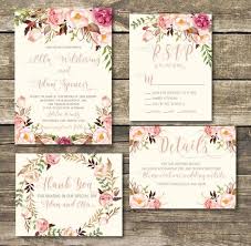 Rose Gold Printed Wedding Invitation Rose Gold Blush Etsy Printing Wedding Invitations Rose Wedding Invitations Printable Wedding Invitations