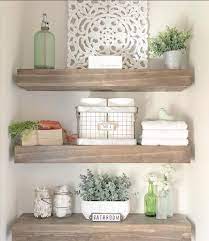 So, for you to pick the right shelf, we've curated a list of modern and unique wall shelf ideas! 21 Brilliant Modern Bathroom Shelves Decor Ideas For Better Storage Latest Fashion Trends For Woman Home Decor Shelves Bathroom Shelf Decor Home Decor