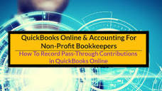 How To Record Pass-Through Contributions in QuickBooks Online ...