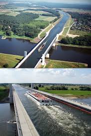 The magdeburg water bridge or kanalbrücke magdeburg is a large navigable aqueduct in central germany, located near magdeburg. Magdeburg Water Bridge Is Longest Navigable Aqueduct In The World Techeblog