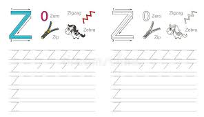 Get the entire letter of the week series with crafts & worksheets! Tracing Worksheet For Letter Z Stock Vector Illustration Of Funny School 62840325