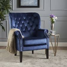 Noble House Velvet Club Chair Cobalt Walmart Com In 2020 Club Chairs Living Room Chairs White Dining Chairs