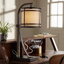 By spitzer (3) 31 in. Gentry Bronze Desk Lamp With Power Outlet And Usb Port 78y27 Lamps Plus In 2021 Bronze Desk Lamp Desk Lamp Retro Desk Lamp