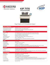 Instruction of downloading for windows. Kip 7170 Specifications Single Footprint Kip 7170 Multifunction System Manualzz