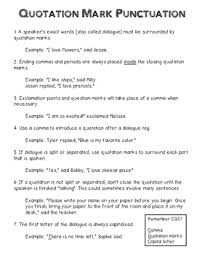 Learn how to punctuate dialogue, when to use dialogue quote marks, dialogue b. Dialogue Quotation Mark Punctuation Resource Sheet By No Frills Fourth