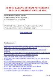 Check spelling or type a new query. Suzuki Ts185 1971 1981 Service Repair Manual