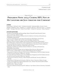 PDF) Erratum to: Progress Note 2024: Curing HIV; Not in My Lifetime or Just  Around the Corner?