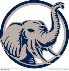 Maybe you would like to learn more about one of these? Elephant Head Front Retro Illustration 38114597 Megapixl