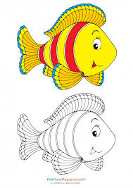 Black And Yellow Fish Drawing Fill In The Color Yellow Fish Kidspressmagazine Com Art Drawings For Kids Coloring Books Kids Art Class