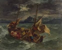 His point was to show us that a storm can be waiting at any moment. Eugene Delacroix The Storm On The Sea Of Galilee