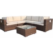 Rattan Garden Furniture All Weather 6 Piece Florida Corner Suite Inc Free Luxury Outdoor Covers Amazon Co Uk Kitchen Home