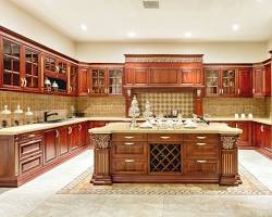 تصویر کابینت چوبی با طرح کلاسیک