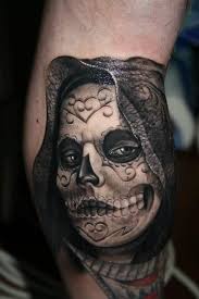 Types of the day of the dead tattoos. Dark Creepy Day Of The Dead Tattoo Tattoos Hand Tattoos For Guys Body Art Tattoos