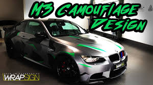 Bmw M3 Camouflage Design Wrapsign Auto Folieren Nrw Youtube