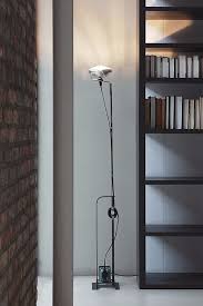 Toio Floor Torchiere Limited Edition By Achille Castiglioni Pier Giacomo Castiglioni For Flos Once Up Modern Floor Lamps Black Floor Lamp Unique Floor Lamps