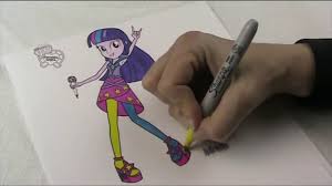 Free printable equestria girls coloring pages. My Little Pony Equestria Girls Twiglight Sparkle Rainbow Rocks Coloring Pages Fun Youtube