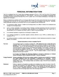 A flexible spending arrangement (fsa) is a form of cafeteria plan benefit, funded by salary reduction, that reimburses employees for expenses incurred for certain qualified benefits. Tsx Pif Online Fill Out And Sign Printable Pdf Template Signnow