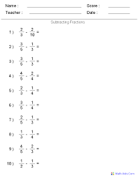 fractions worksheets printable fractions worksheets for teachers