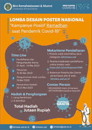 Contoh poster sangat mudah ditemukan di sekitar kita, terutama di sekolah dan kampus yang berisi himbauan atau pengumuman. Lomba Poster Nasional Kampanye Positif Ramadhan Saat Pandemi Covid 19 Bimawa Uad