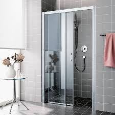 Most shower doors have two different types of seals on them, one called a lip or bumper seal, which is installed on the vertical edges and seals against the other glass panels or walls of i have a shower door that broke. Sliding Glass Shower Doors 35 Photos In The Bathroom Interior Make Simple Design