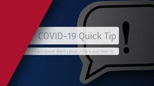 Are you allowed to open? Covid 19 Quick Tip Lockdown Alert Level 2 Do S And Don Ts Youtube