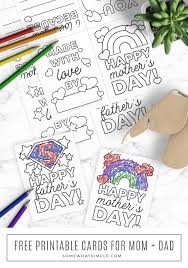 Printable father's day cards by canva. Free Printable Mothers Day Cards Fathers Day Cards