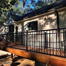 *black, bronze, white, matte black, textured gray, textured white, weathered brown. 36 Stanford Aluminum Railing Railing Weatherables
