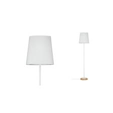Paulmann Led Stehlampe Neordic Stellan Weiss Holz Stoffschirm