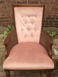 Vintage 1960 S Pink Velvet Chair Cane Chair By Shoponsherman Shabby Chic Bedroom Furniture Pink Velvet Chair Pink Chair