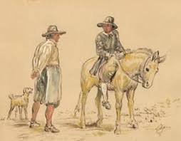 Jamestown Colonists Meet Upon The Greate Road In A Watercolor By Nps Artist Sydney King Historic Jamestowne Jamestown Historical