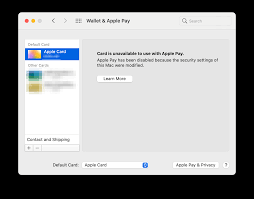 Apple card information looking to use free latest apps now. Wallet Applepay On Macos Disabled Because Of Security Settings Macrumors Forums