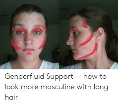 It's thick, curly, and goes past my shoulders. Genderfluid Support How To Look More Masculine With Long Hair Hair Meme On Me Me