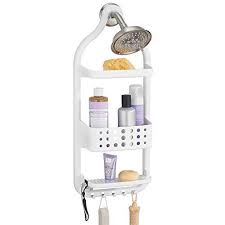 Mdesign Plastic Bathroom Tub And Shower Caddy Hanging Storage Organizer Center 5 Hooks 2 Razor Slots Bathroom Shower Stalls Bathroom Tub Shower Shower Tub