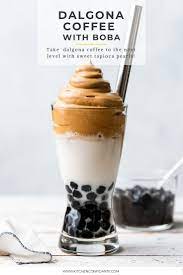 Dalgona Coffee With Boba Recipe Coffee Recipes Bubble Tea Recipe Milk Tea Recipes