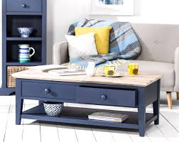 Thomas bina olivia coffee table | 2. Florence Navy Blue Coffee Table Large Coffee Table With 2 Drawers And Shelf Fully Assembled Sofa Table With Acacia Top Buy Online In Samoa At Samoa Desertcart Com Productid 59954400