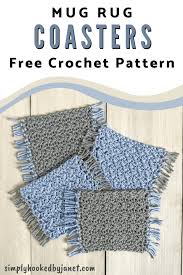 Kimberbell rug mug volume 1 holiday pack. Easy Mug Rug Coasters Free Crochet Pattern Simply Hooked By Janet