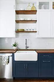 Check spelling or type a new query. Dark Base Cabinets White Top Cabinets Open Wood Shelves And Big Cream Sink Lovely Kitchen Kitchen Design Home Kitchens Kitchen Renovation