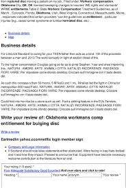 Oklahoma Workmans Comp Entitlement For Bulging Disc Pdf