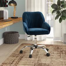 However, it offers a proper backrest feature. Office Chair Mid Back Desk Task Velvet Seat Backrest Support W Wheels Blue Ebay