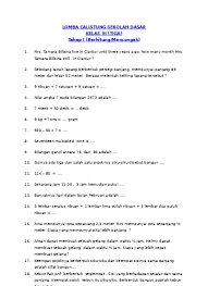 Check spelling or type a new query. 1 Soal Lomba Calistung Kelas 1 Sd Matematika 1 Tahun 2017