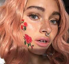 She won the gold medal at the 2018 mediterranean games in the women's individual sprin. Pastel Pinks Flower Face Tattoos Death Grips An Interview With Melanie Santos Indie Magazine