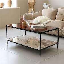 Large Mirrored Glass Coffee Table