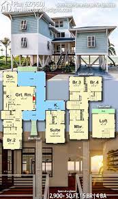 They vary in designs and sizes, all of them are beautiful and easy to build. Plan 62795dj Beach House Plan On Post And Pier Foundation Beach House Floor Plans Beach House Plans Beach House Flooring