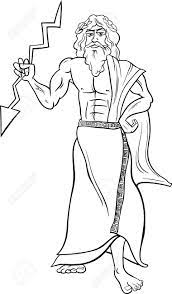 Dibujos para colorear > personajes > mitología griega. Historieta Blanco Y Negro Ilustracion De Mitologico Dios Griego Zeus Para Coloring Book Ilustraciones Vectoriales Clip Art Vectorizado Libre De Derechos Image 39655841
